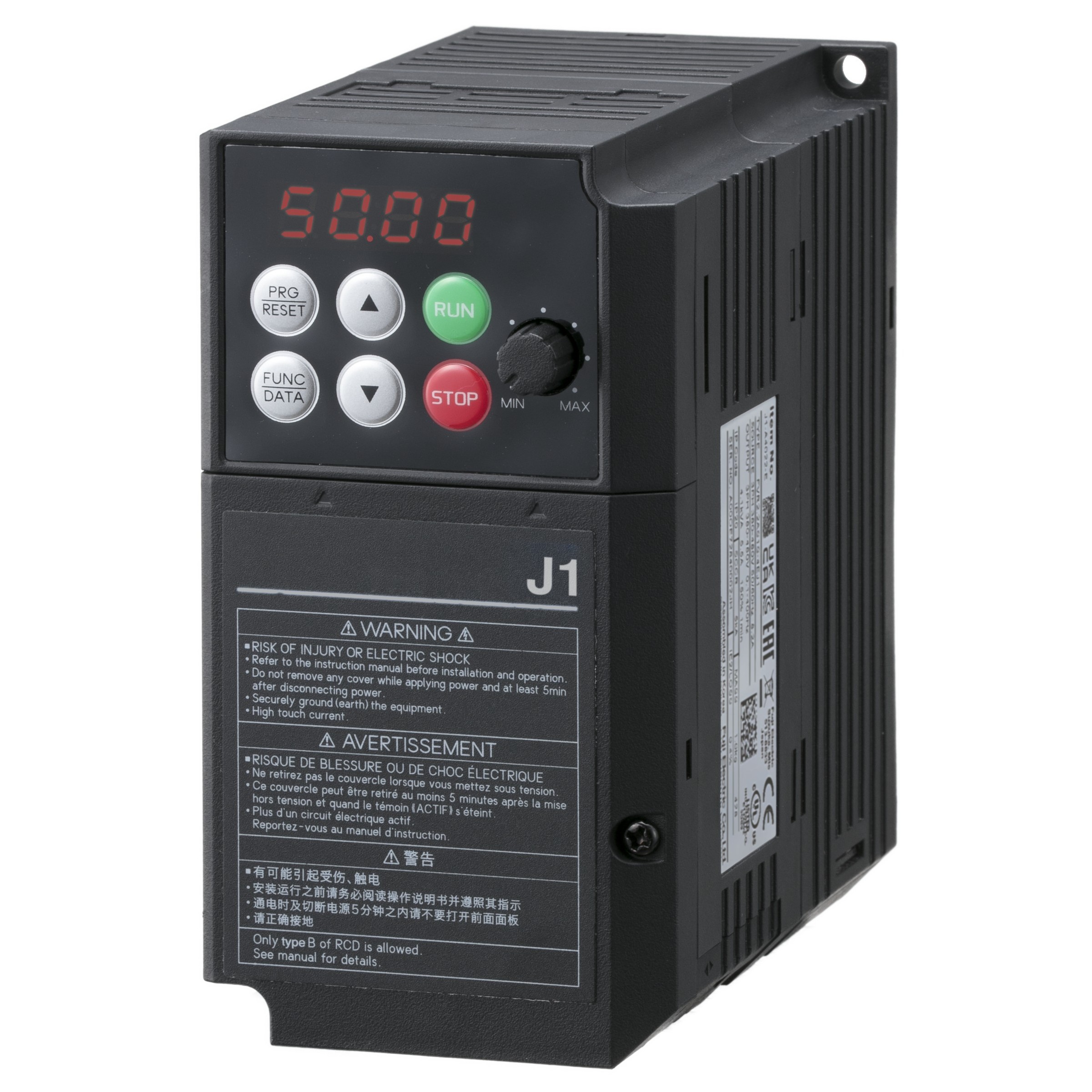 J1 AC Drive, 0,75 kW, 4,2 A, 200 V c.a.,