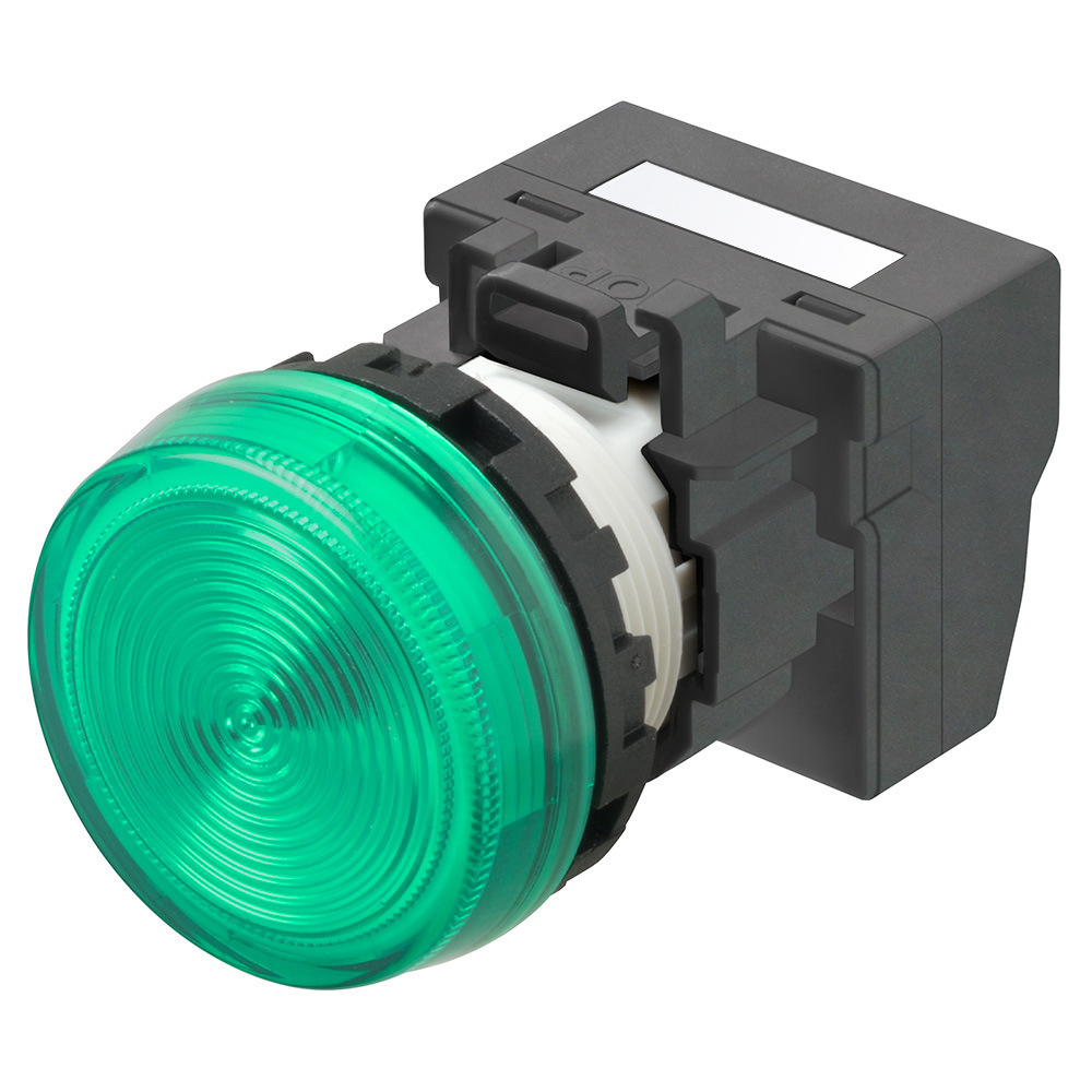 Green LED indicator green button