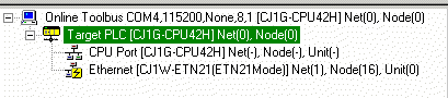 CX-Integrator display window