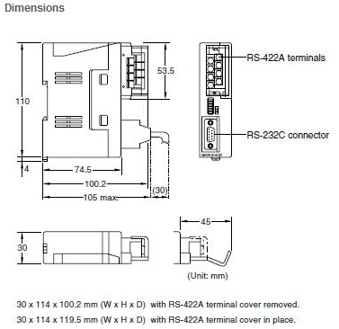 Dimensions for link adapter