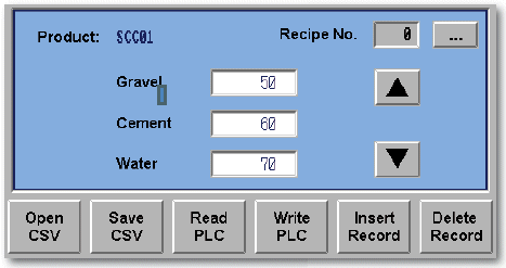 Recipe screen