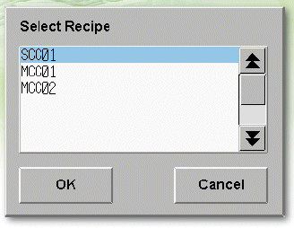Recipe screen