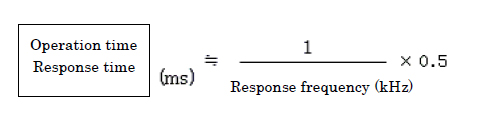 Operation and response time formula