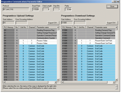Defining the parameters