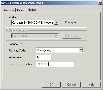 Network settings